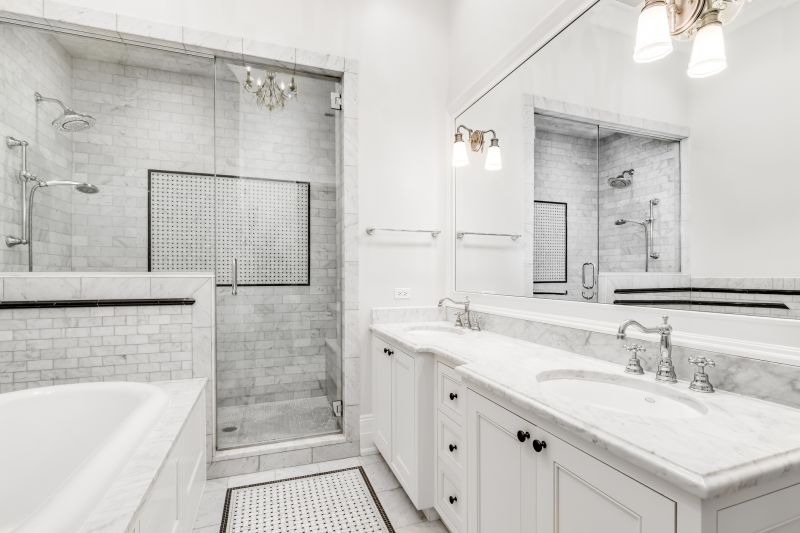 Contemporary Bathroom with Walk-In Shower